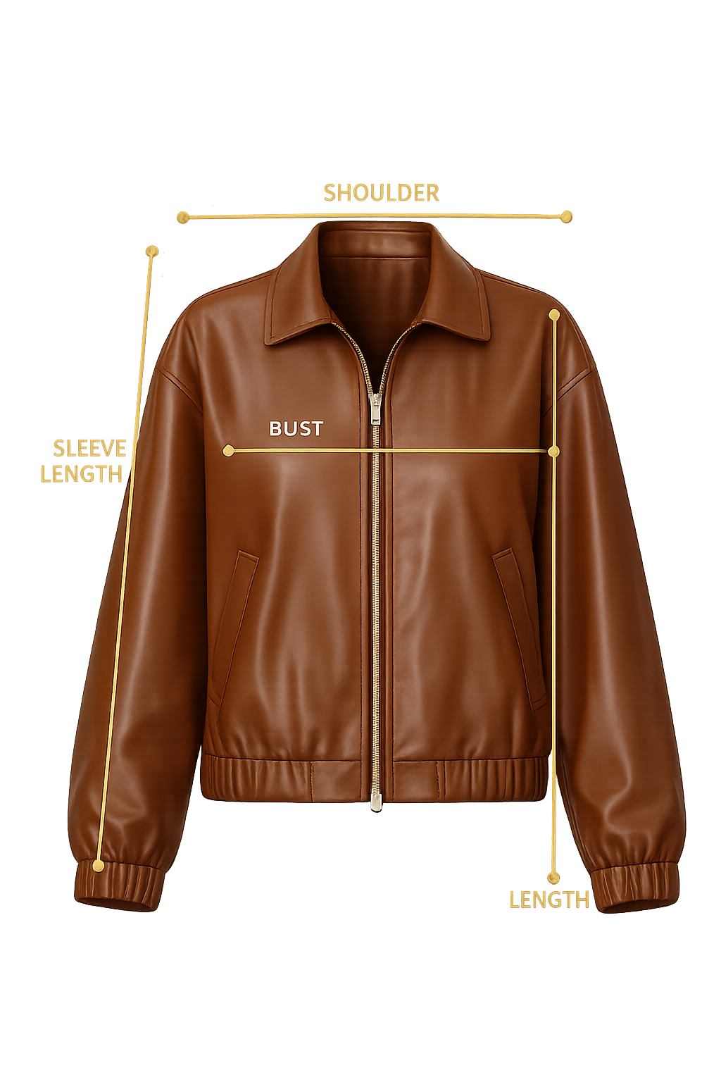 VIBRA Lapel Jacket measurement diagram